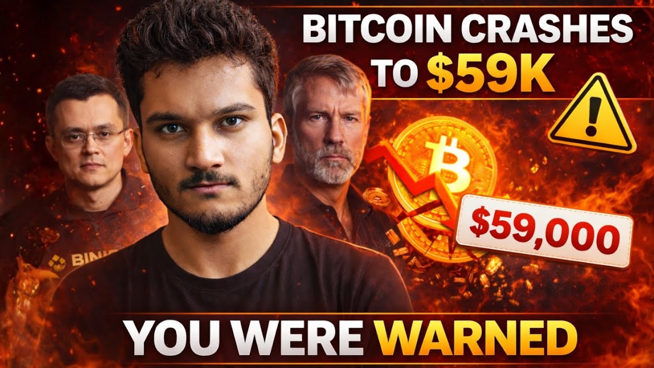 BITCOIN CRASHES TO $59K - YOU WERE WARNED | WHY CRYPTO IS DOWN - YouTube