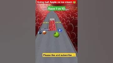 going ball race (apple vs ice cream)🍏#shorts #trending #youtubeshorts #gaming #viral