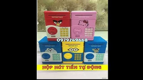 Két đựng tiền mini tự động hút tiền được mở bằng mã số