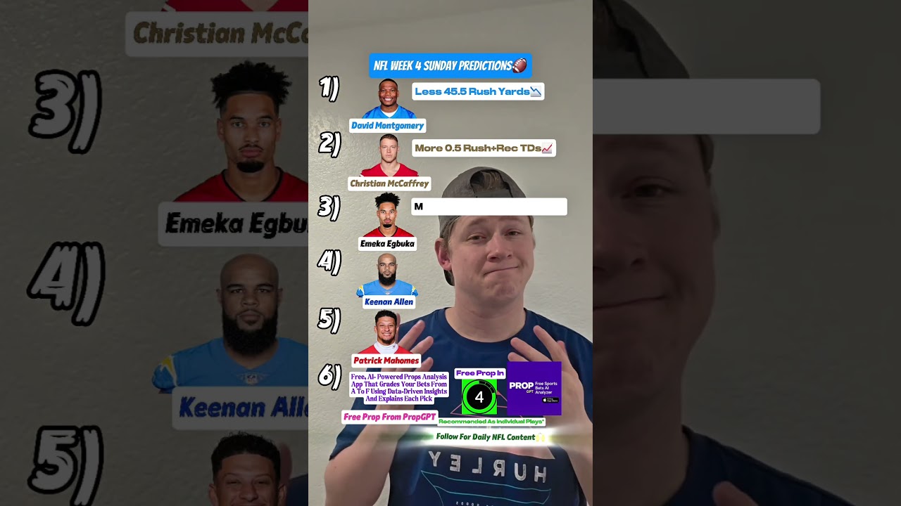 NFL Predictions Sunday Week 4 