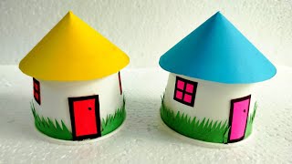 Simple Paper Cup House/DIY Paper Cup Craft Ideas/Paper Cup Craft Making for Kids