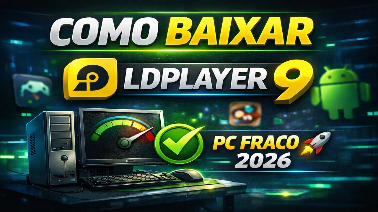 🔥COMO BAIXAR O EMULADOR LDPLAYER 9 PARA PC FRACO 2026