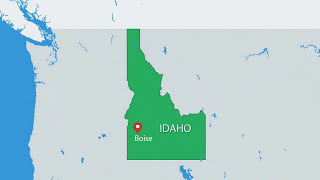 Famous Map of USA:  PowerPoint maps of Idaho States for presentation Wealth