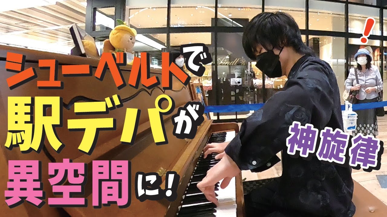 ストリートピアノ】観客が思わず聴き入るシューベルトの美しすぎる