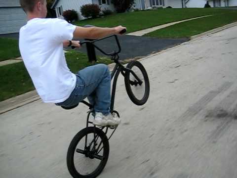 BMX bike wheelie - YouTube