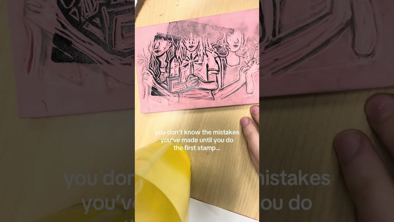 I handcarved our tour poster and…