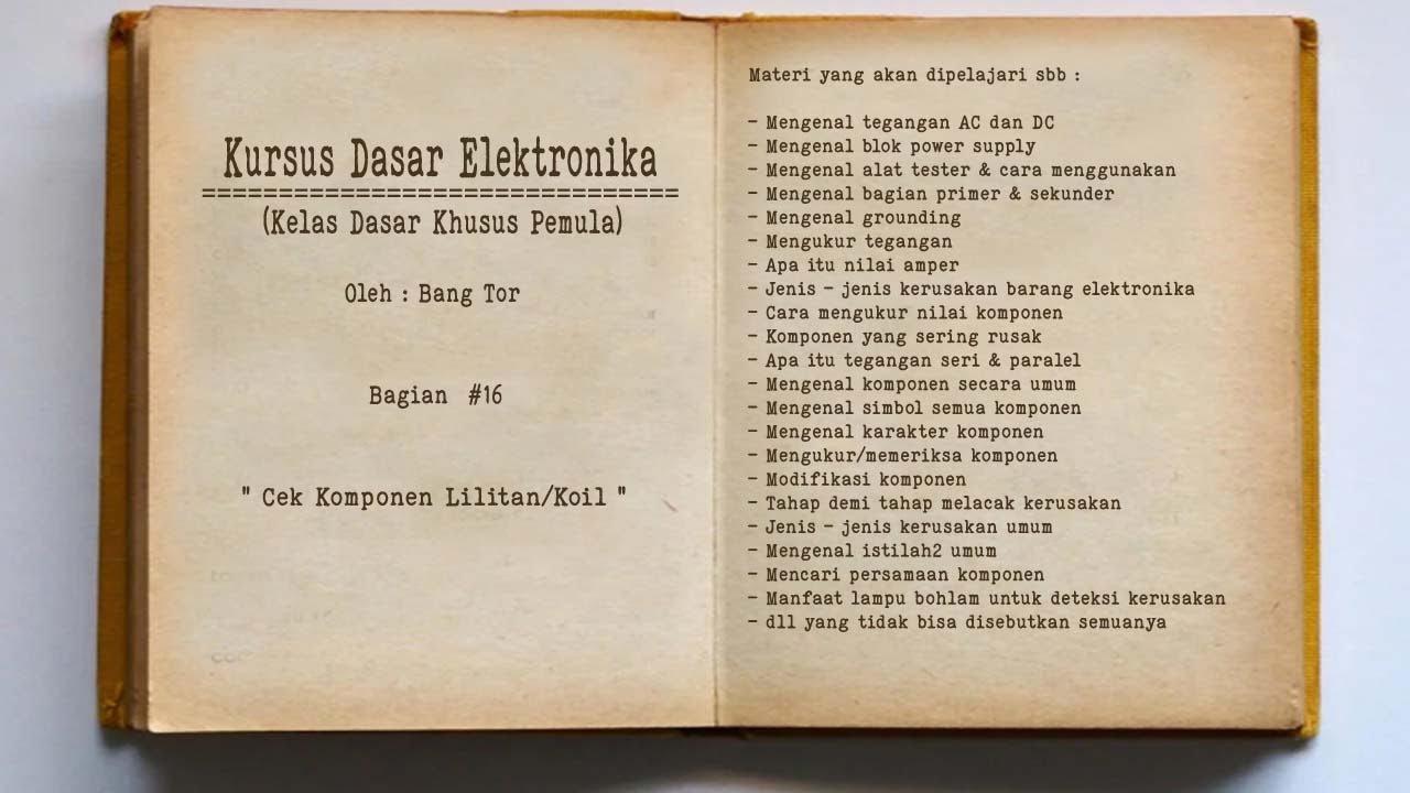 Kursus Dasar Elektronika (Bagian #16)
