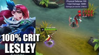 Lesley Having 100% Crit With Normal Build