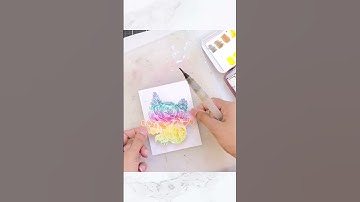 Rainbow Watercolor Card Tutorial