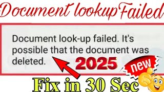 Document look-up Failed | Possible that the document was deleted Problem in Android |Sumaira Kamal