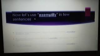 New word, meaning, pronunciation and sentences - "exemplify"