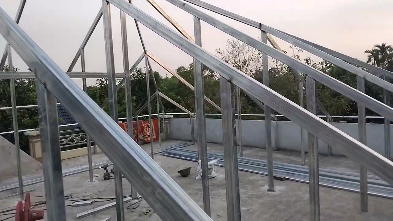 khung kèo thép hộp cho mái ngói 0975415350