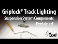 Griplock track lighting suspension system components explained by total track lighting