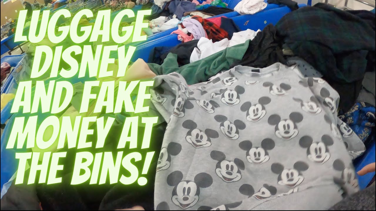 Disney, Luggage and fake money at the goodwill bins! YouTube