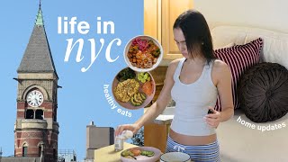 realistic days in nyc | home decor haul, sunday flea market & healthy meals