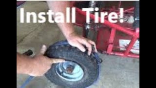 How to Bead a Stubborn Tire ----- ATV Go-Kart Dirt Bike --- Bead a tire on the rim