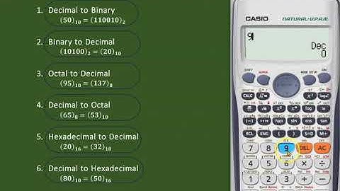 Number Base (Decimal, Binary, Octal, and Hexadecimal)  Conversion with fx 991 ES PLUS Casio