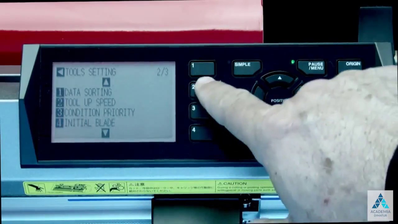 Academia Dimatur – Graphtec CE6000 Series - Navegação no Painel de ...
