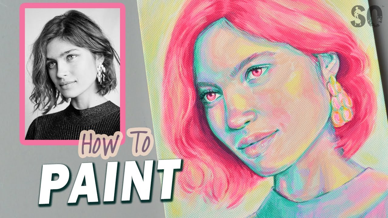 Kağıt Üzerine Akrilik Portre - Benimle Resim Yap #10 | SERAP ÖNEY | SO™