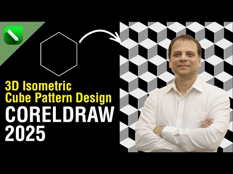 CorelDRAW Tutorial: 3D Isometric Cube Pattern Design #coreldraw #pattern #graphicdesign