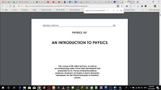 Phy101 Quiz No 1 Solved Fall 2018