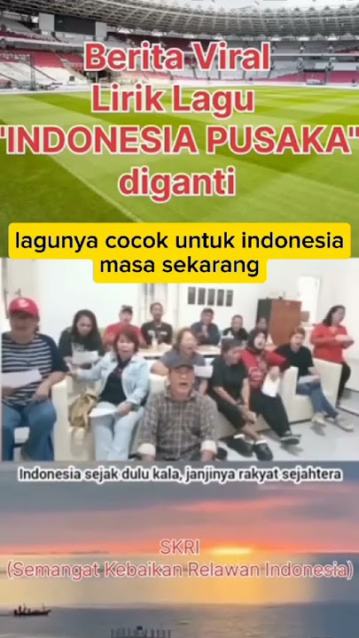 Berita viral, lirik lagu Indonesia pusaka di ganti. #news #indonesiamaju