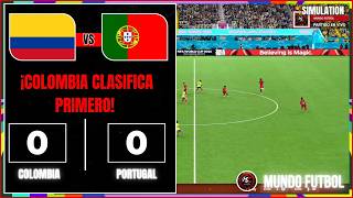 ¡COLOMBIA CLASIFICA PRIMERO! Baile y empate 0-0 ante Portugal en el Mundial 😱 (Gameplay / PES) screenshot 2