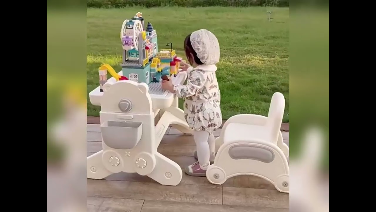 Дитячий стіл-трансформер 6в1 зі стільчиком, 57x90x63см / Столик трансформер для дітей