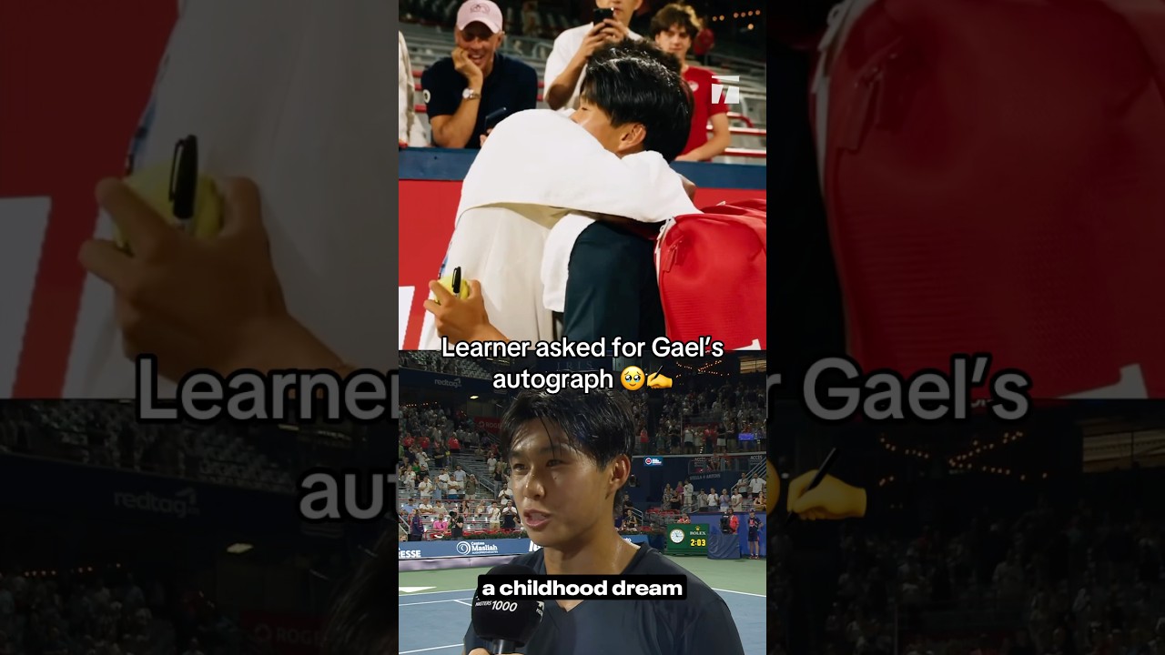 Childhood dream 🥹☑️ (🎥 National Bank Open) #learnertien #gaelmonfils