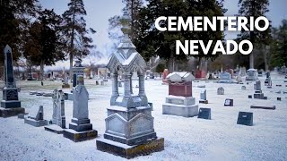 Explorando el CEMENTERIO de OAK Park NEVADO ❄️? | Explorando cementerios de Estados Unidos  