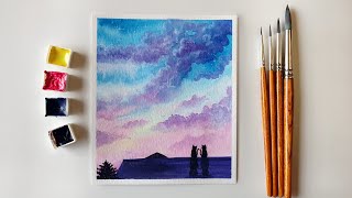 How to Paint a Cute Landscape / Cats on the Roof / #64 screenshot 4
