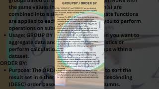 In Sql, Group By And Order By