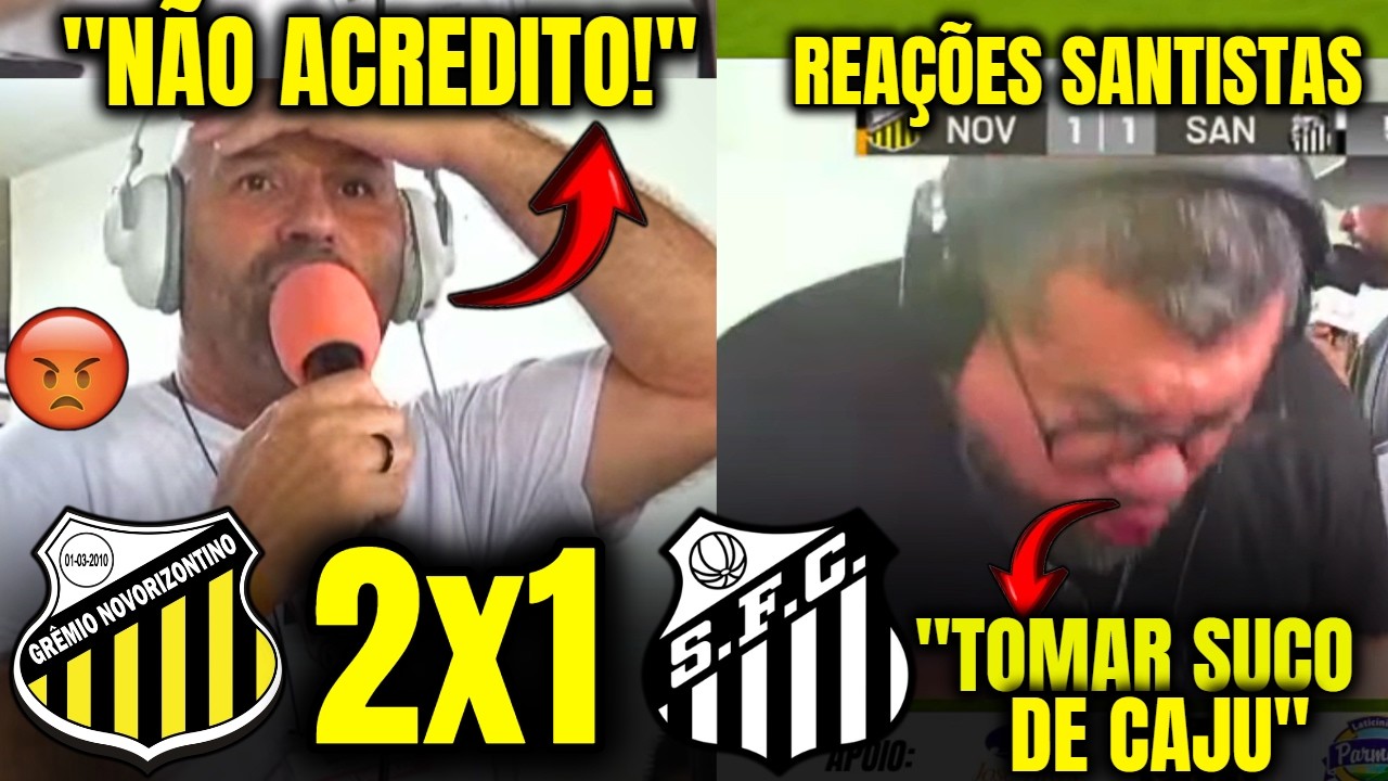 REAÇÕES DOS SANTISTAS REVOLTADOS ELIMINADOS PELO NOVORIZONTINO NOVORIZONTINO 2X1 SANTOS