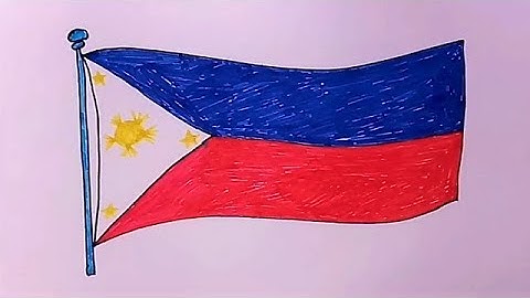 How to draw National Flag of Philippines | Drawing Tutorial