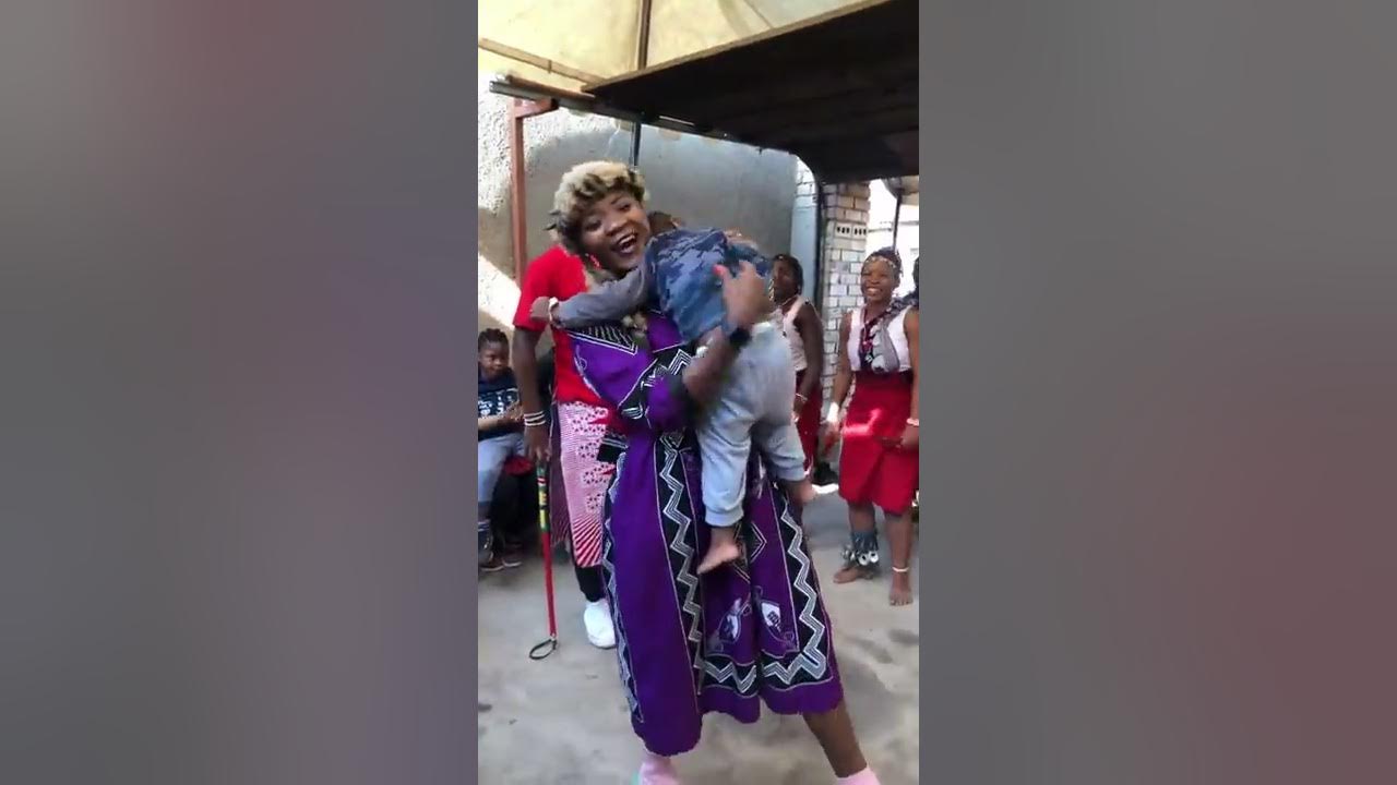 A 2 year old Siyabonga leading Sangoma initiates with such power & pride
