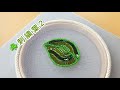 【刺繍葉２】スパンコール刺繍　ビーズ刺繍のやり方　刺繍初心者　オートクチュール刺繍　Bead Work handmade embroidery 　刺绣叶子 法绣 프랑스자수 나무잎