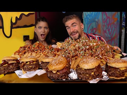 Undefeated 3X4 Big Boyz Burgers Dirty Chicken Fries x Halloumi Sticks Challenge Ft Joelhansen