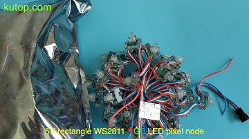 5V rectangular WS2811 RGB LED pixel node - kutop.com