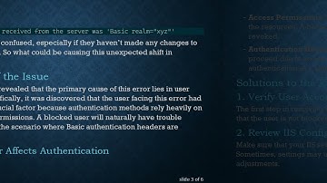 Understanding the Unauthorized HTTP Request Error and Its Basic Authentication Header