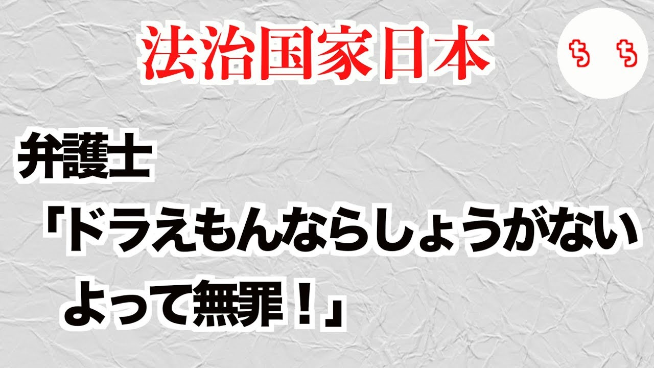 犯人 ドラえもんがなんとかしてくれると思った 弁護士 ドラえもんに期待するのは当然 Youtube