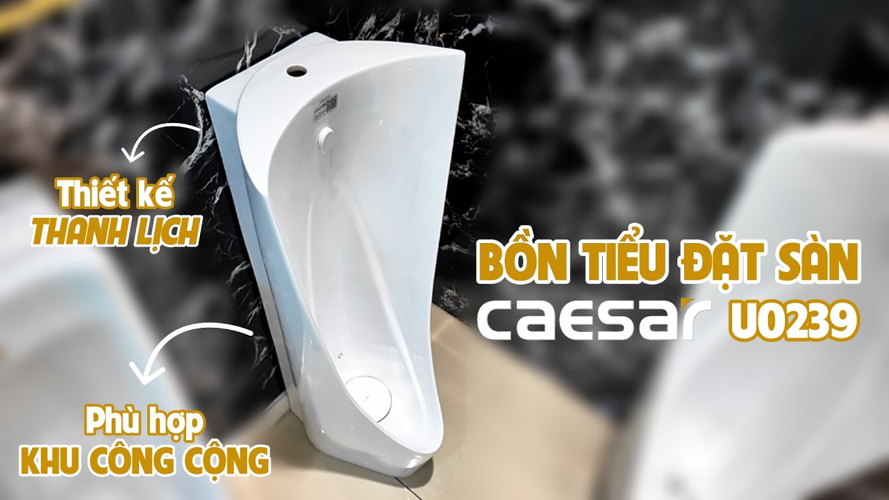 Bồn tiểu đứng thoát xuống sàn Caesar U0239