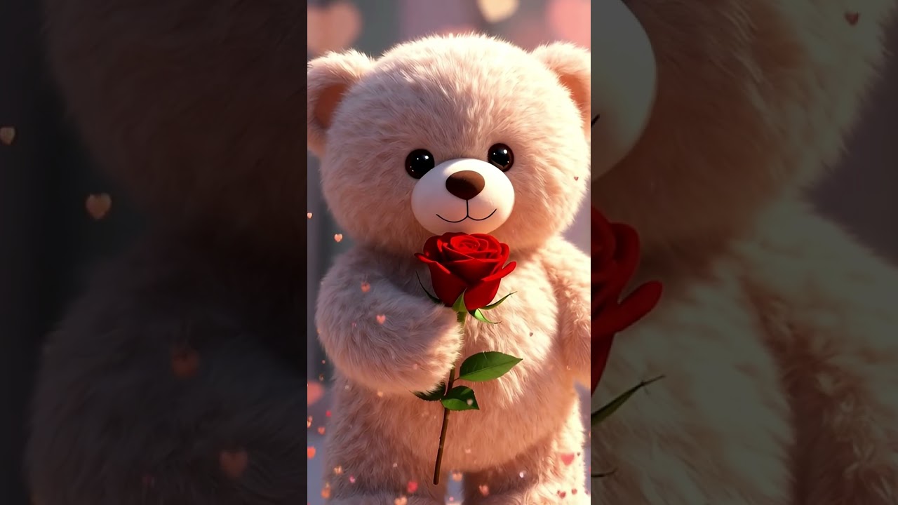 I Love You Teddy Bear 🧸💕 Cute Romantic Animation for Valentine’s Day