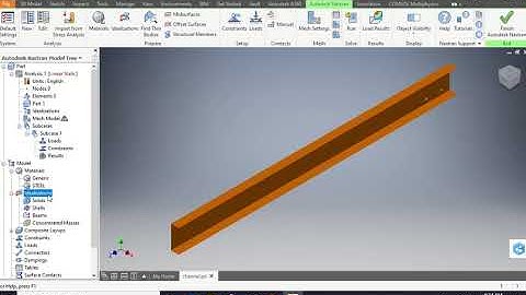 AUTODESK NASTRAN IN CAD for FEA : TUTORIAL 3 -CHANNEL USING SHELL ELEMENT