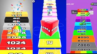 Jelly Run 2048 New York Adventure / Number Ball 3D Merge Master / Number Run Race 3 in one Gameplay