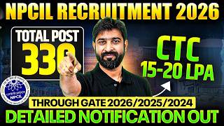 NPCIL Recruitment 2026 | Through GATE 2026/2025/2024 | Executive Trainee | Detailed Notification Out