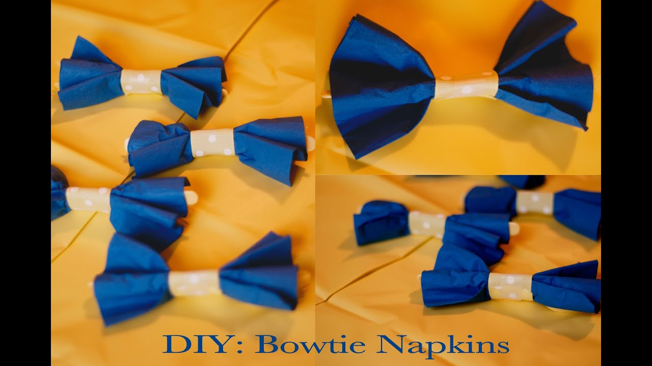 DIY Bowtie Napkins YouTube