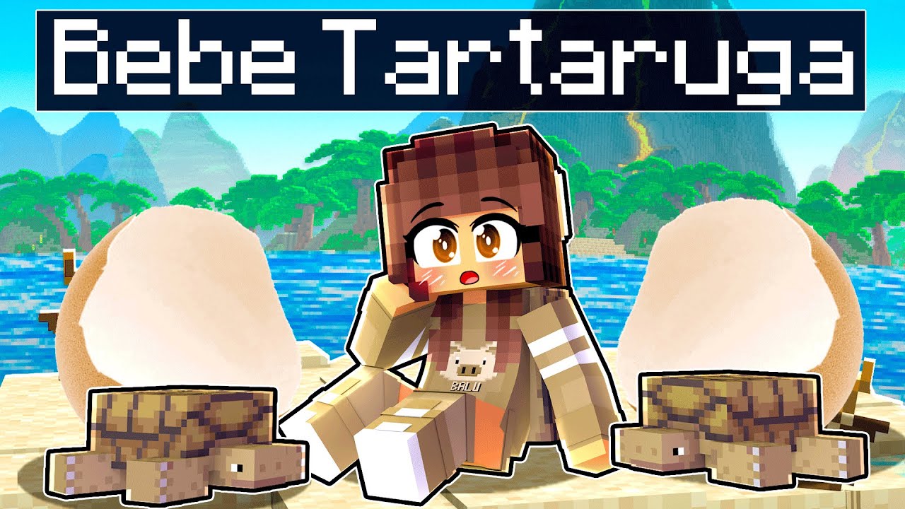 NASCI como uma BEBÊ TARTARUGA no Minecraft ◂Miika▸