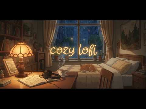 Lamp Light and Rain 🌧️ Sad Cozy Lofi Beats for Study, Sleep and Relaxing