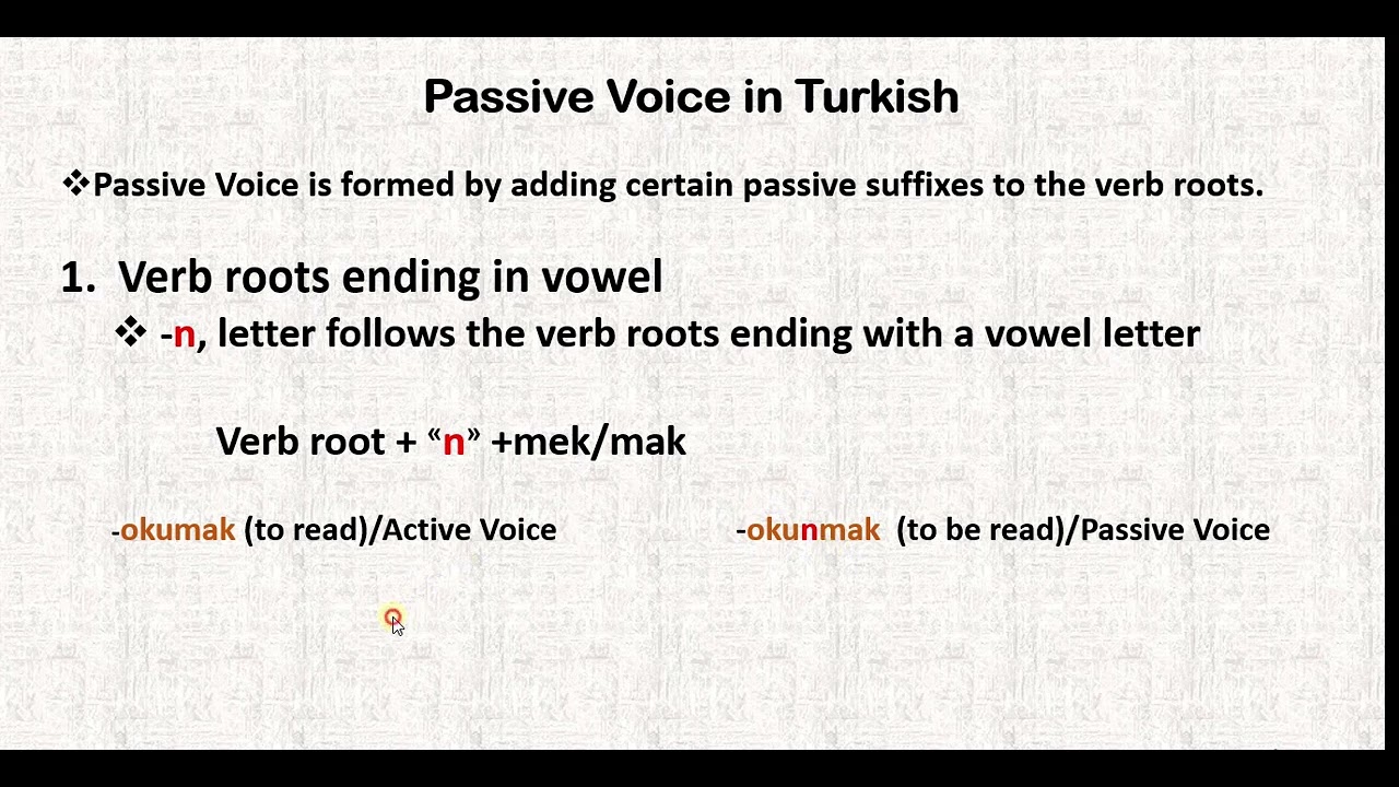 how to make passive sentences in Turkish