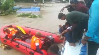 All 67 Persons, Rescued From A Flood-Stranded Bus In Kala Oya, Where They Sought Refuge On A Rooftop